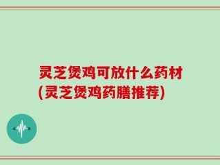 灵芝煲鸡可放什么药材(灵芝煲鸡药膳推荐)