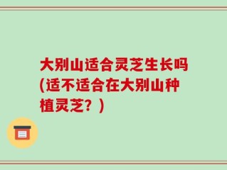 大别山适合灵芝生长吗(适不适合在大别山种植灵芝？)