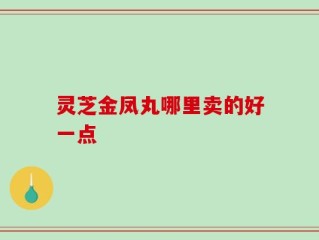 灵芝金凤丸哪里卖的好一点
