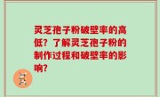 灵芝孢子粉破壁率的高低？了解灵芝孢子粉的制作过程和破壁率的影响？