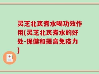 灵芝北芪煮水喝功效作用(灵芝北芪煮水的好处-保健和提高免疫力)