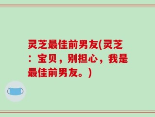 灵芝最佳前男友(灵芝：宝贝，别担心，我是最佳前男友。)