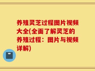 养殖灵芝过程图片视频大全(全面了解灵芝的养殖过程：图片与视频详解)
