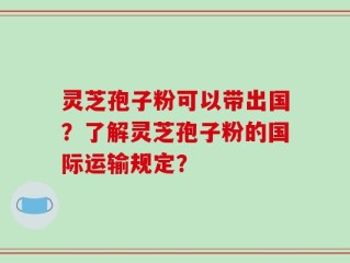 灵芝孢子粉可以带出国？了解灵芝孢子粉的国际运输规定？