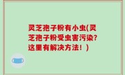 灵芝孢子粉有小虫(灵芝孢子粉受虫害污染？这里有解决方法！)