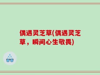 偶遇灵芝草(偶遇灵芝草，瞬间心生敬畏)