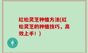 红松灵芝种植方法(红松灵芝的种植技巧，高效上手！)