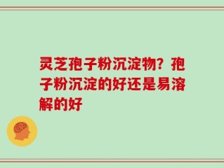 灵芝孢子粉沉淀物？孢子粉沉淀的好还是易溶解的好