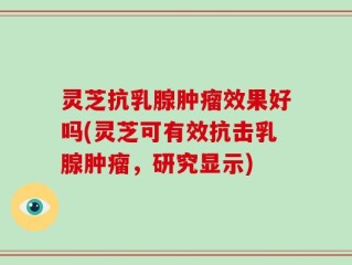 灵芝抗乳腺肿瘤效果好吗(灵芝可有效抗击乳腺肿瘤，研究显示)