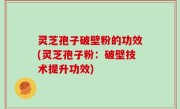 灵芝孢子破壁粉的功效(灵芝孢子粉：破壁技术提升功效)