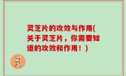 灵芝片的攻效与作用(关于灵芝片，你需要知道的攻效和作用！)