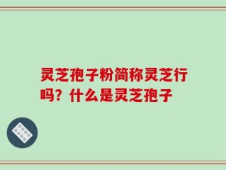 灵芝孢子粉简称灵芝行吗？什么是灵芝孢子