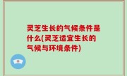 灵芝生长的气候条件是什么(灵芝适宜生长的气候与环境条件)