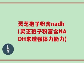 灵芝孢子粉含nadh(灵芝孢子粉富含NADH来增强体力能力)