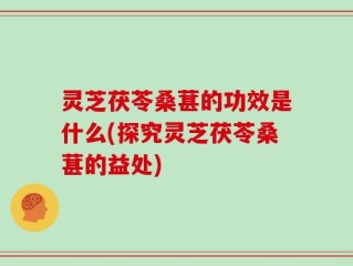 灵芝茯苓桑葚的功效是什么(探究灵芝茯苓桑葚的益处)