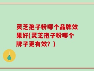 灵芝孢子粉哪个品牌效果好(灵芝孢子粉哪个牌子更有效？)