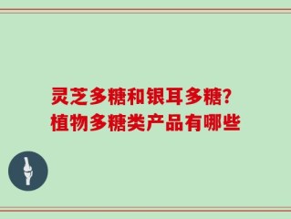灵芝多糖和银耳多糖？植物多糖类产品有哪些