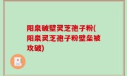 阳泉破壁灵芝孢子粉(阳泉灵芝孢子粉壁垒被攻破)