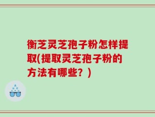 衡芝灵芝孢子粉怎样提取(提取灵芝孢子粉的方法有哪些？)