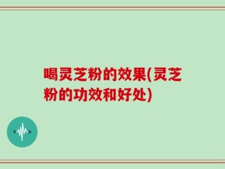 喝灵芝粉的效果(灵芝粉的功效和好处)