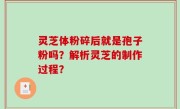 灵芝体粉碎后就是孢子粉吗？解析灵芝的制作过程？