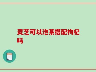灵芝可以泡茶搭配枸杞吗