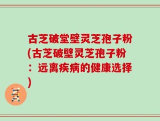 古芝破堂壁灵芝孢子粉(古芝破壁灵芝孢子粉：远离疾病的健康选择)