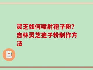 灵芝如何喷射孢子粉？吉林灵芝孢子粉制作方法