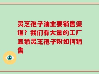 灵芝孢子油主要销售渠道？我们有大量的工厂直销灵芝孢子粉如何销售
