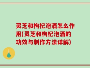 灵芝和枸杞泡酒怎么作用(灵芝和枸杞泡酒的功效与制作方法详解)