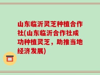 山东临沂灵芝种植合作社(山东临沂合作社成功种植灵芝，助推当地经济发展)