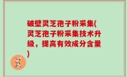 破壁灵芝孢子粉采集(灵芝孢子粉采集技术升级，提高有效成分含量)