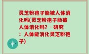 灵芝粉孢子能被人体消化吗(灵芝粉孢子能被人体消化吗？- 研究：人体能消化灵芝粉孢子)