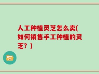人工种植灵芝怎么卖(如何销售手工种植的灵芝？)