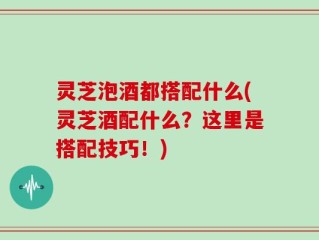 灵芝泡酒都搭配什么(灵芝酒配什么？这里是搭配技巧！)