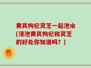 黄芪枸杞灵芝一起泡水(浸泡黄芪枸杞和灵芝的好处你知道吗？)