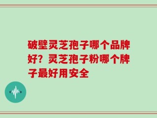 破壁灵芝孢子哪个品牌好？灵芝孢子粉哪个牌子最好用安全