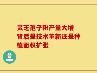灵芝孢子粉产量大增 背后是技术革新还是种植面积扩张