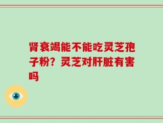 肾衰竭能不能吃灵芝孢子粉？灵芝对肝脏有害吗