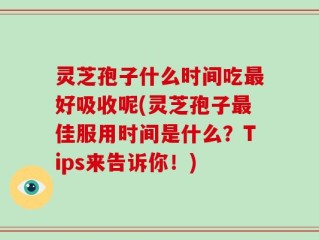 灵芝孢子什么时间吃最好吸收呢(灵芝孢子最佳服用时间是什么？Tips来告诉你！)