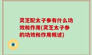 灵芝配太子参有什么功效和作用(灵芝太子参的功效和作用概述)
