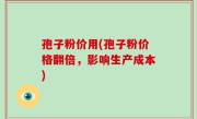 孢子粉价用(孢子粉价格翻倍，影响生产成本)