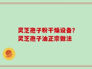 灵芝孢子粉干燥设备？灵芝孢子油正宗做法