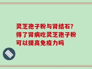 灵芝孢子粉与肾结石？得了肾病吃灵芝孢子粉可以提高免疫力吗