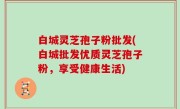 白城灵芝孢子粉批发(白城批发优质灵芝孢子粉，享受健康生活)
