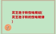 灵芝孢子粉性味规经(灵芝孢子粉的性味规律)