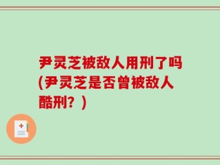尹灵芝被敌人用刑了吗(尹灵芝是否曾被敌人酷刑？)