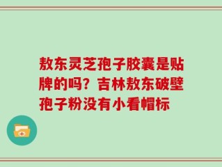 敖东灵芝孢子胶囊是贴牌的吗？吉林敖东破壁孢子粉没有小看帽标