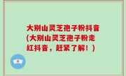 大别山灵芝孢子粉抖音(大别山灵芝孢子粉走红抖音，赶紧了解！)