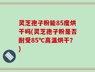 灵芝孢子粉能85度烘干吗(灵芝孢子粉是否耐受85℃高温烘干？)
